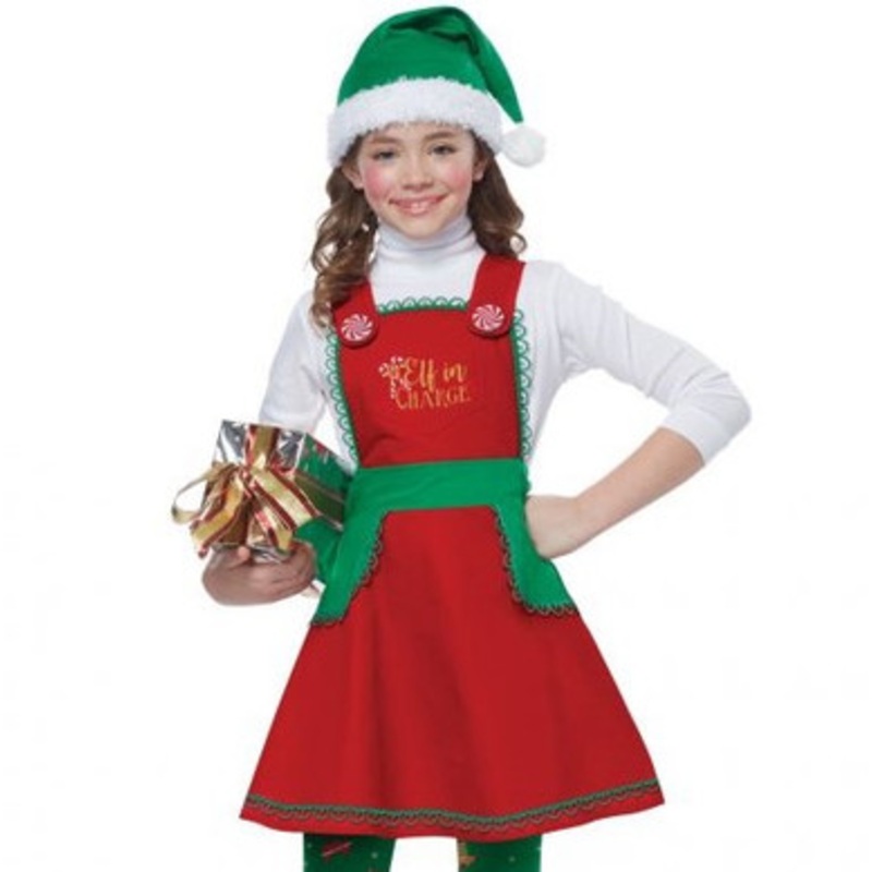 Elf In Charge Girls Costume Child Small/Medium 6-10