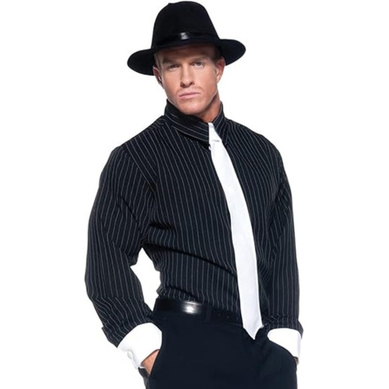 Gangster Striped Shirt Men's OS 42-46
