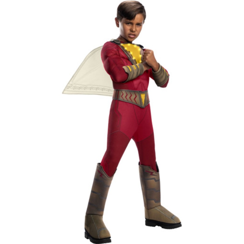 Kids Shazam Costume Deluxe with Lights 10-14