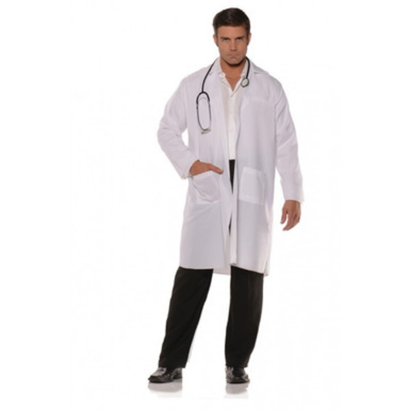 Lab Coat Adult Costume Men's OS 42-46