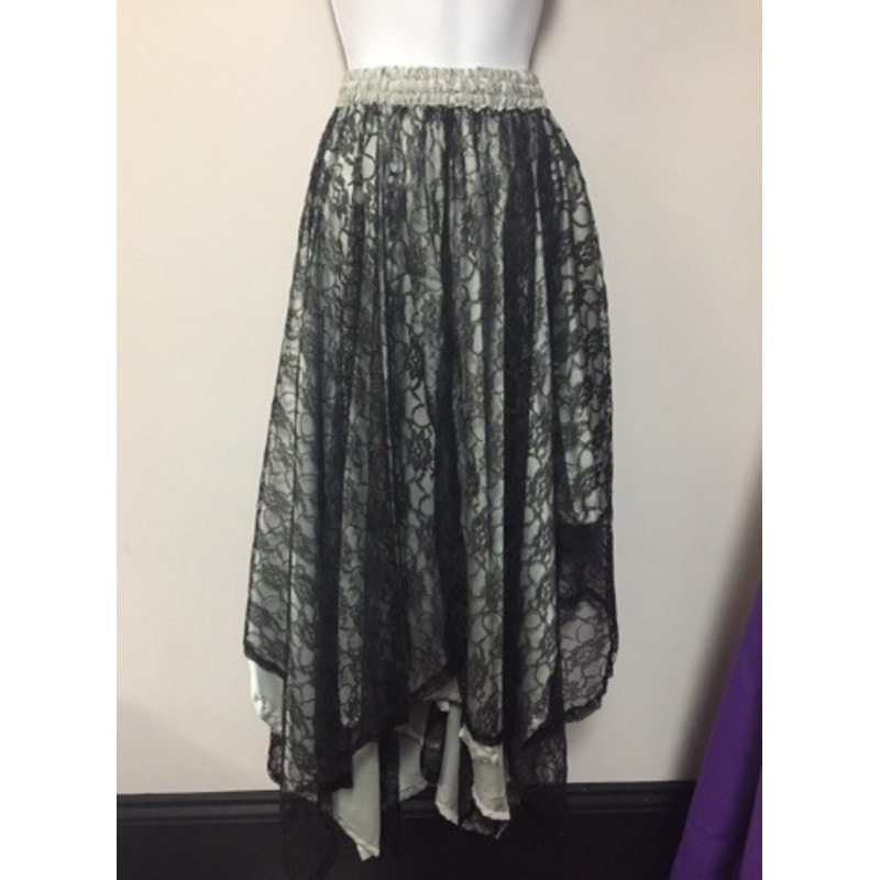 Lace Over Skirt with Drawstring Waist Assorted Colors US Size 14