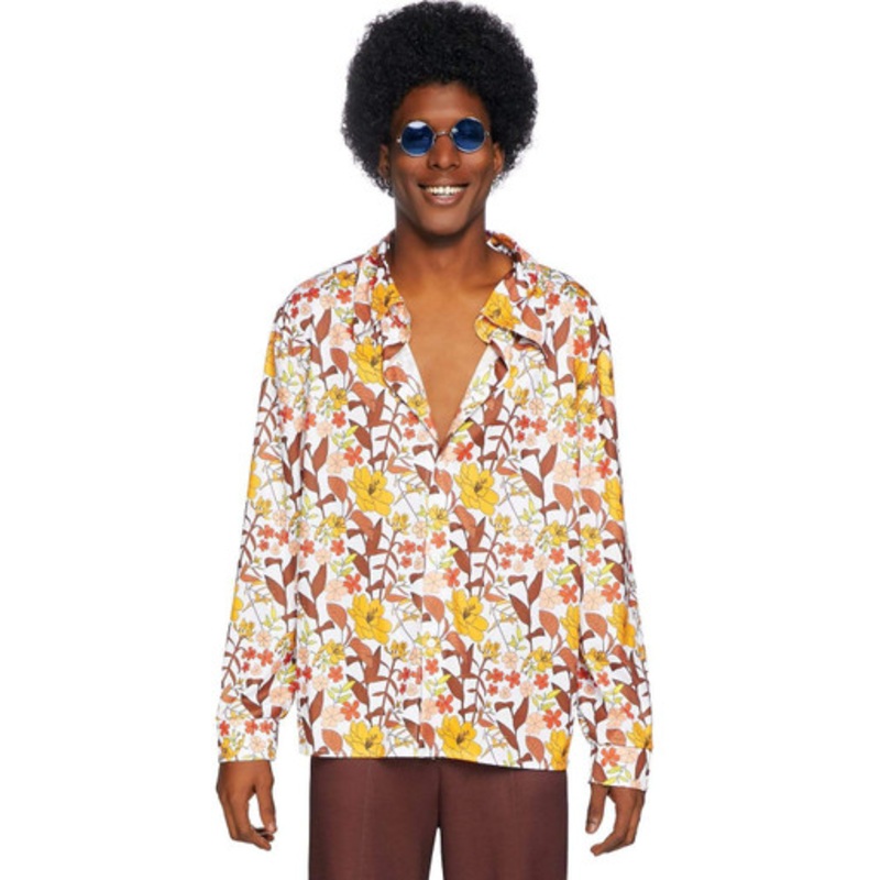 Men's 70's Floral Shirt Men's: 36" - 38" Chest & 28" - 32" Waist