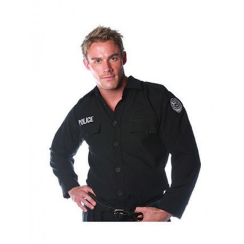 Police Shirt Adult Costume Men's OS 42-46