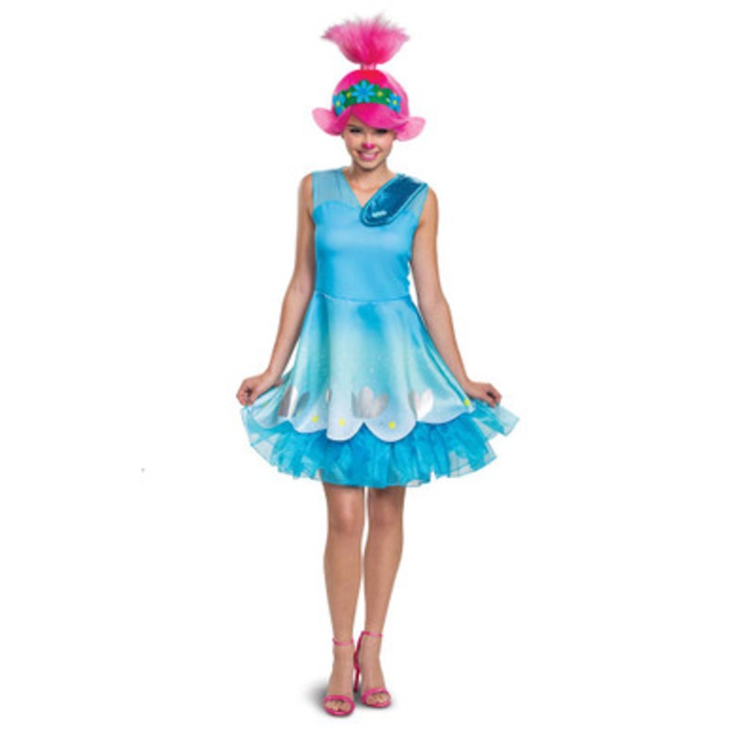 Poppy Trolls World Tour Adult Costume Ladies (N) 4-6
