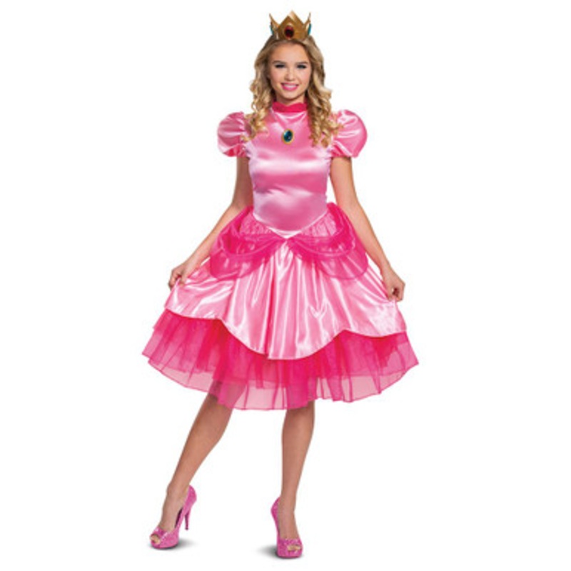 Princess Peach Deluxe Adult Costume Ladies (N) 4-6