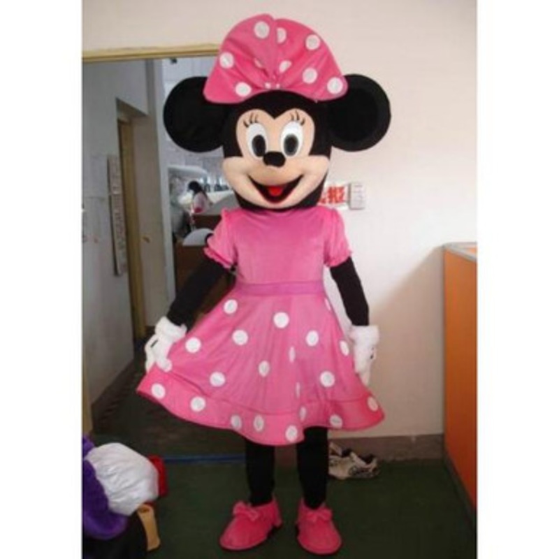Rent: Pink Miss Mouse Mascot Character Costume