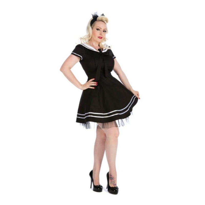 Sailor Black Minidress Ladies Dress Mini Dress XS B-31  W-24