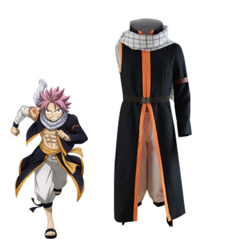 Anime Fairy Tail Final Season Etherious Natsu Dragneel Halloween Cosplay Costumes US Size 14
