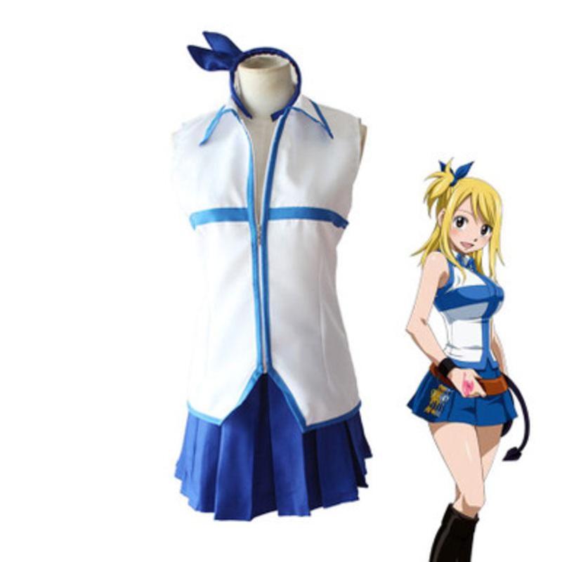 Anime Fairy Tail Lucy Heartfilia Cosplay Costume Large