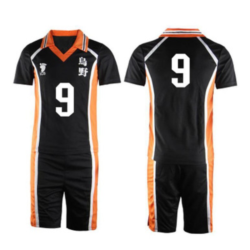 Anime Haikyuu Karasuno High School Volleyball Club Tobio Kageyama 9 Uniform Cosplay Costume Large