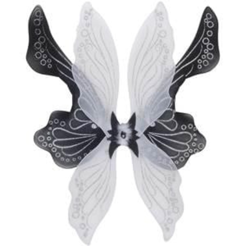 Black & White Fairy Wings 28"