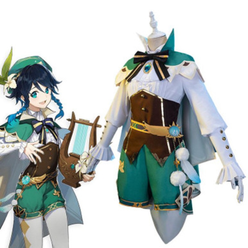 Game Genshin Impact Venti Gradient Full set Cosplay Costume Large