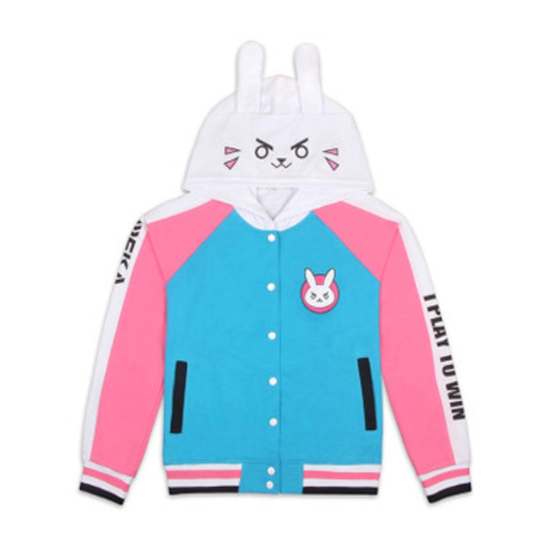 Game OW Overwatch D.Va Hana Song Hoodie Jacket Cosplay Costumes US Size 14