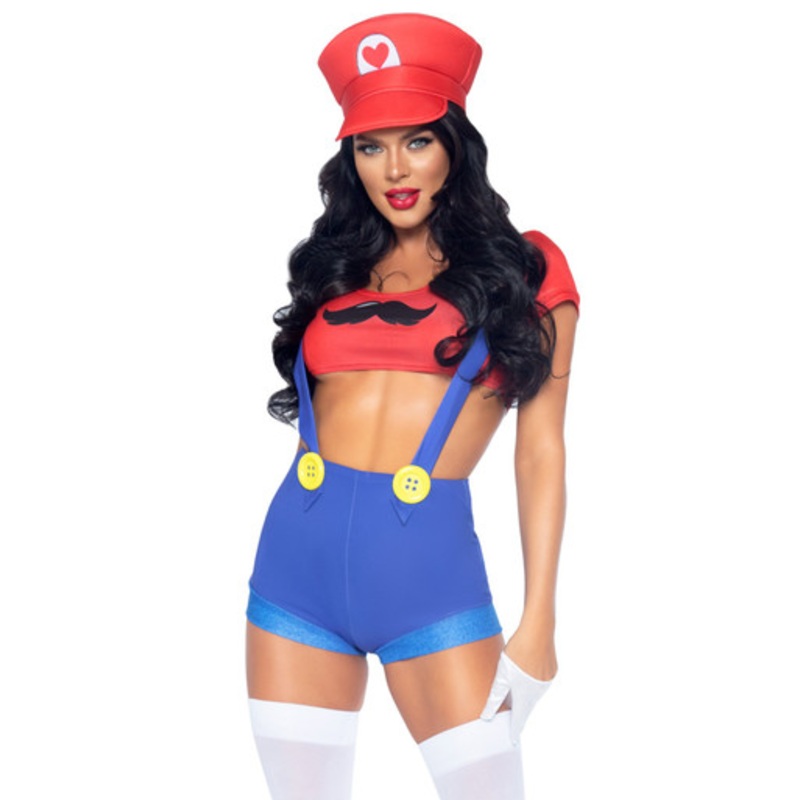 Gamer Babe Sexy Costume With Hat Women's 4-6 Dress Size