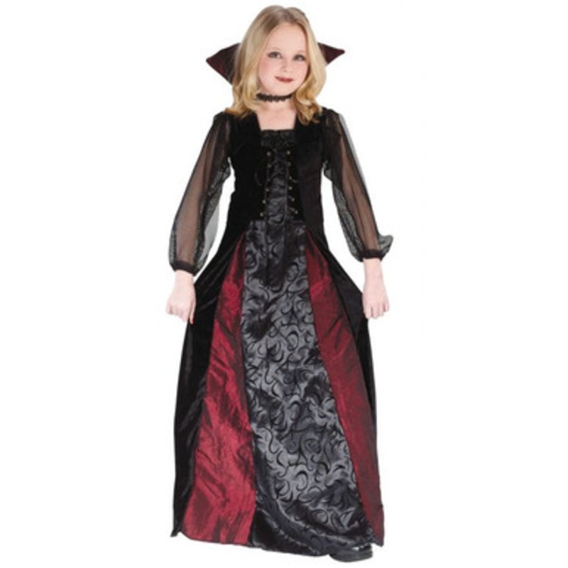 Gothic Maiden Vamp Kids Costume 6'/200 Lbs