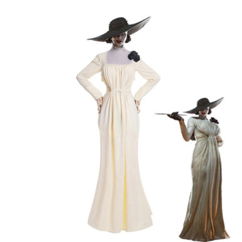 Movie Resident Evil 8 Daniela Village Alcina Dimitrescu Lady Cosplay Costumes US Size 14