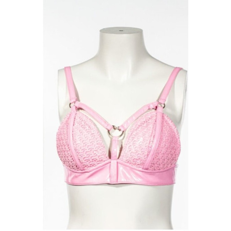 SEXY NET LACE BRA Pink Ladies Small