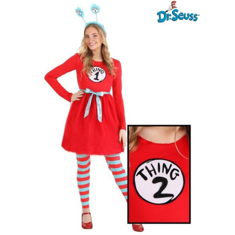 Thing 1 & 2 Costume Women's Large