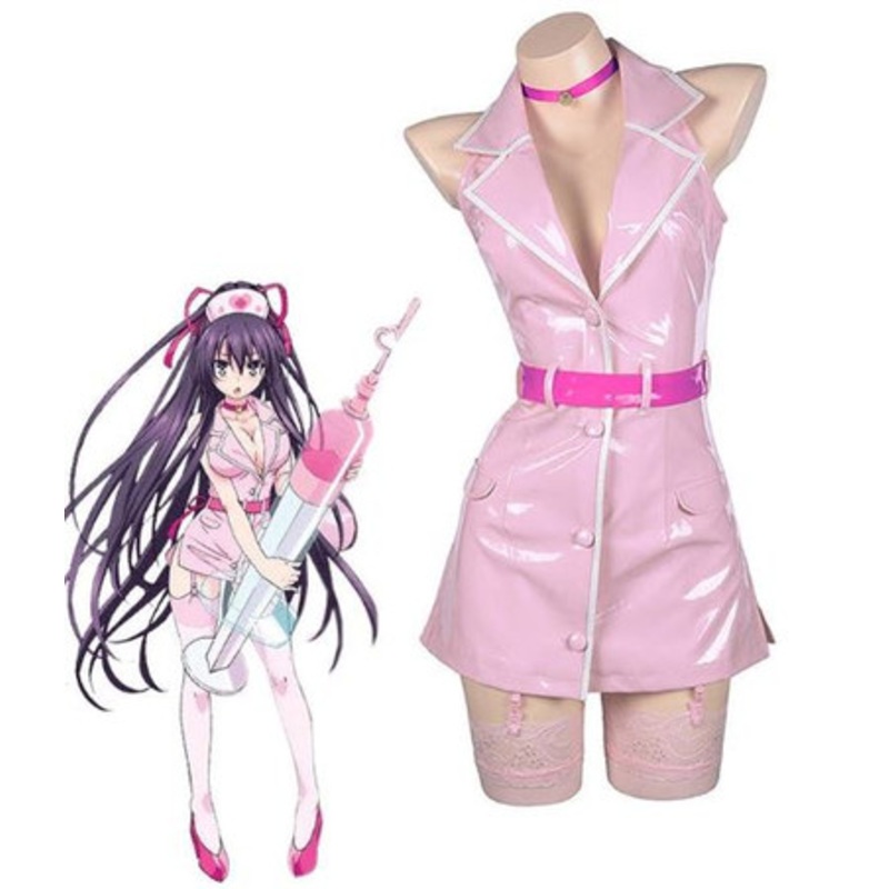 Anime Date A Live Tohka Yatogami Nurse Outfits Cosplay Costume US Size 14