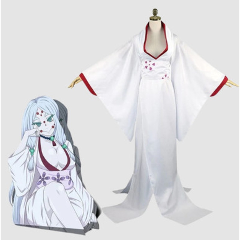 Anime Demon Slayer Kimetsu no Yaiba Rui Spider Mother Cosplay Costumes US Size 14