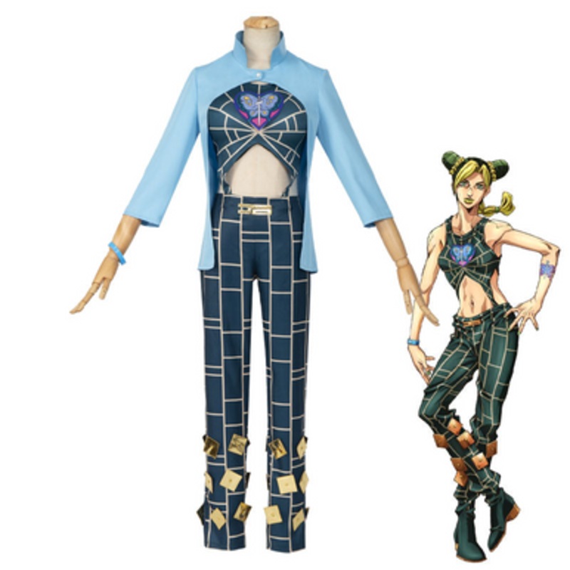 Anime JoJo's Bizarre Adventure: Stone Ocean Jolyne Cujoh Cosplay Costumes Large