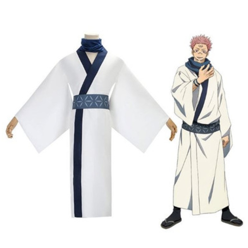 Anime Jujutsu Kaisen Ryomen Sukuna Kimono Outfits Cosplay Costume US Size 14