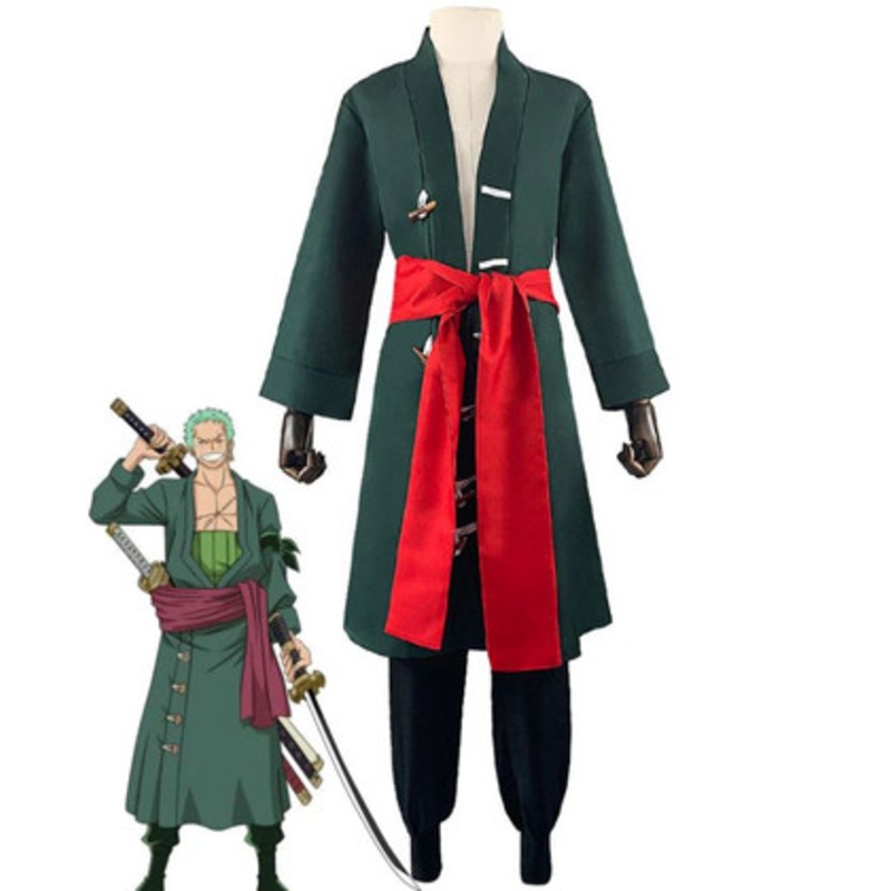 Anime One Piece Roronoa Zoro Cosplay Costume US Size 14