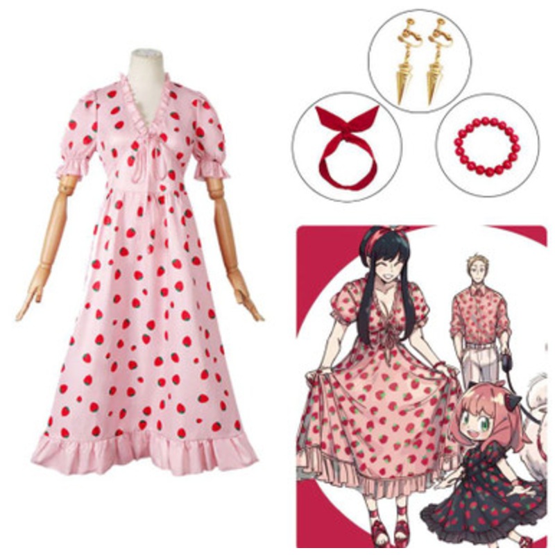 Anime SPYFAMILY Yor Forger Dress Cosplay Costumes US Size 14
