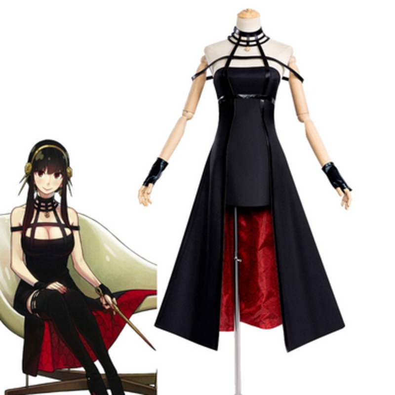 Anime SPYFAMILY Yor Forger Fullset Cosplay Costumes US Size 14