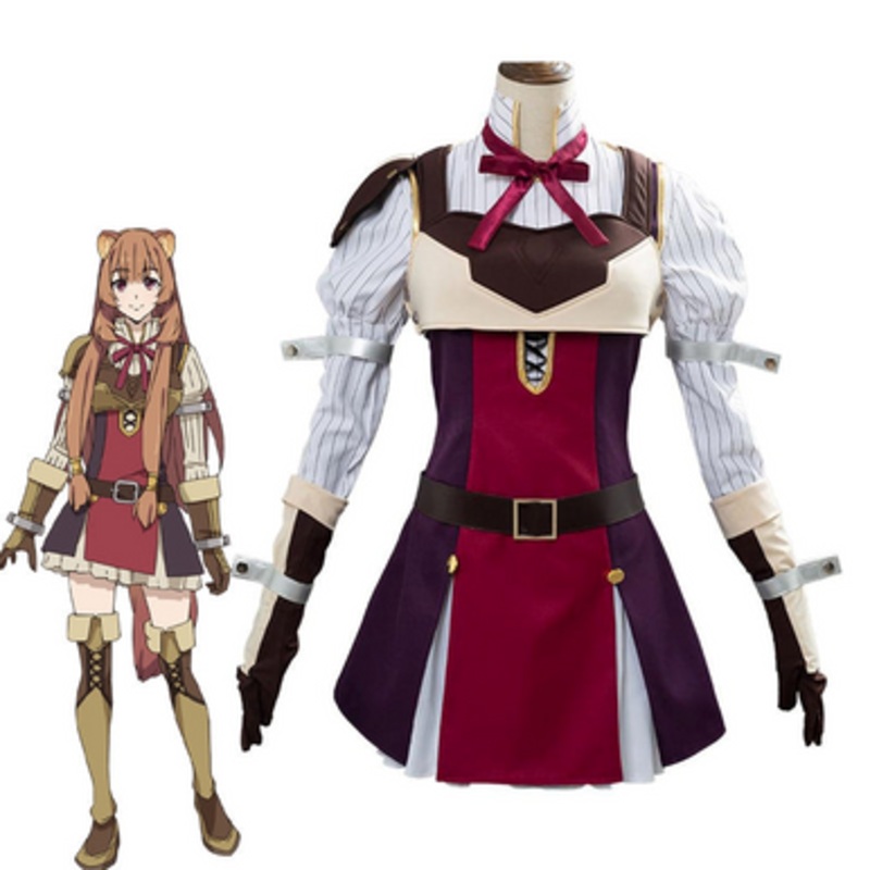 Anime The Rising of the Shield Hero Raphtalia FullSets Cosplay Costumes US Size 14