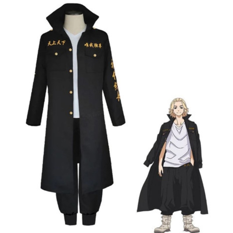 Anime Tokyo Revengers President Manjiro Sano Mikey Cosplay Costumes US Size 14