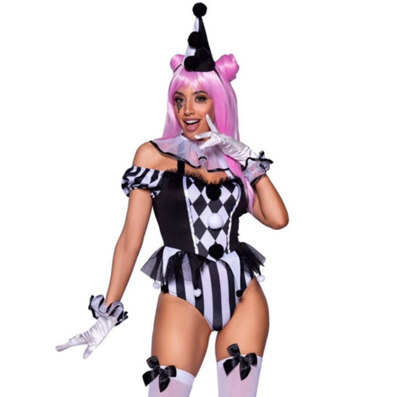 Captivating Circus Clown Costume Women's 0-2 Dress Size