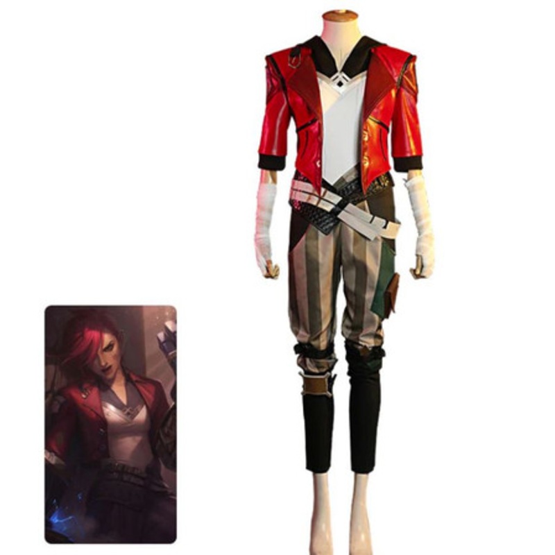 Game LOL Arcane Vi Fullset Cosplay Costume US Size 14