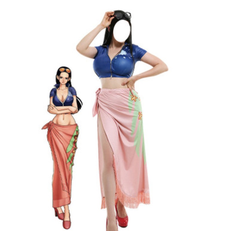 Anime One Piece Nico Robin Halloween Cosplay Costume US Size 14