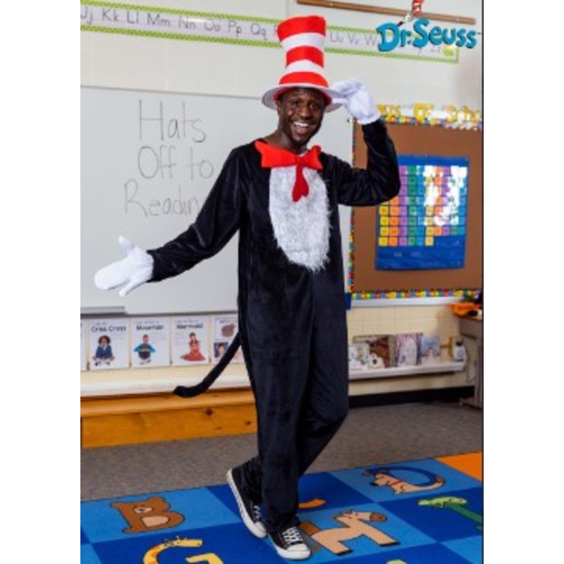 Dr. Seuss Cat in the Hat Adult Costume US Size 14