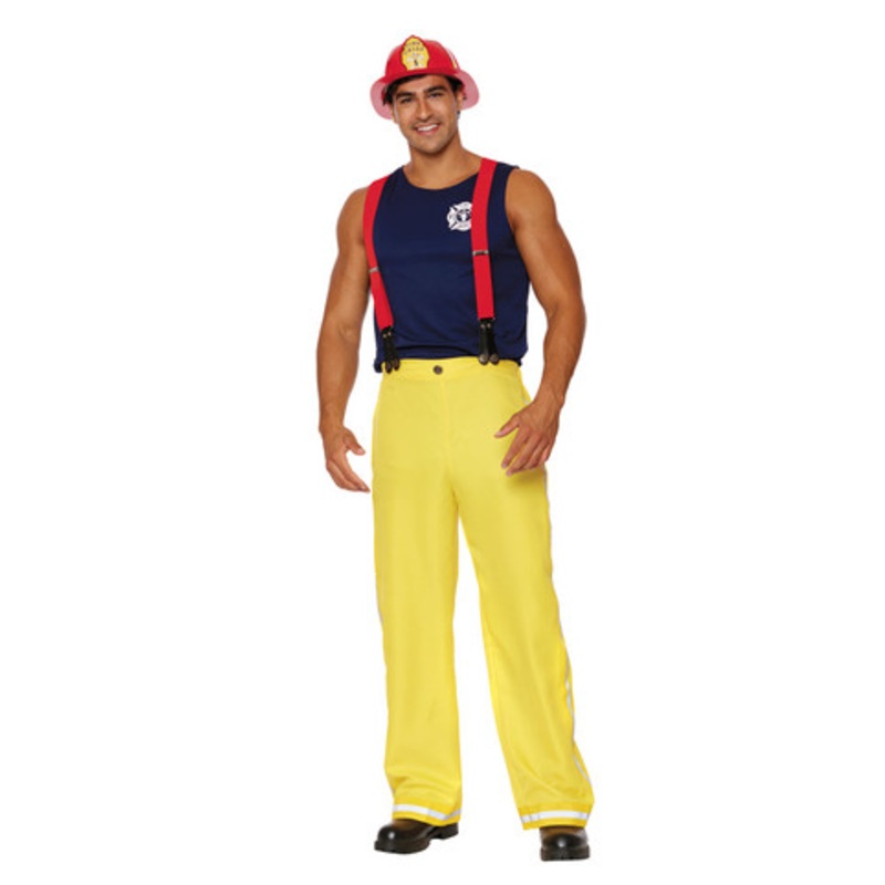 Fiery Fighter Adult Costume Men's 38-40" chest, 32-34" waist