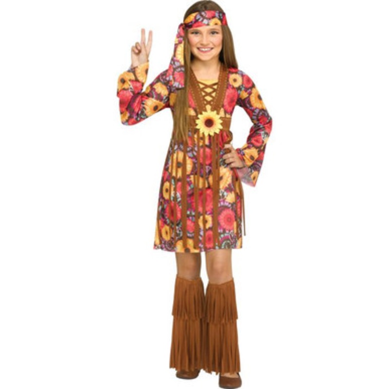 Flower Power Hippie - Child Costume 6'/200 Lbs
