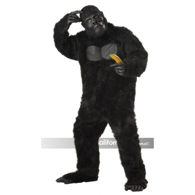 Gorrilla Adult Costume One Size Fits Most Black