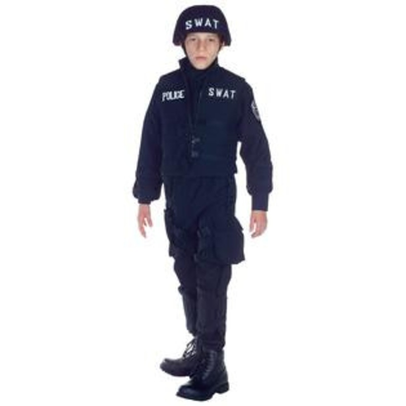 Underwraps Swat Costume Kid's Small 4-6