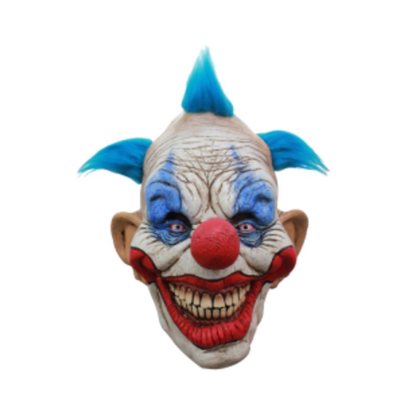 Dammy The Clown Mask with Blue Hair Spikes Horror