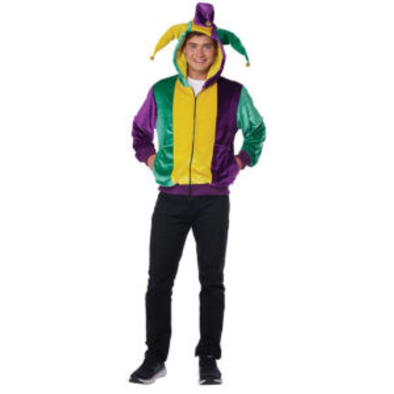 MARDI GRAS JESTER HOODIE / ADULT Small