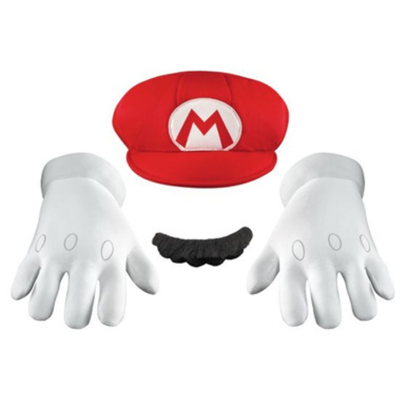 Mario Adult Accessory Kit One Size Fits Most