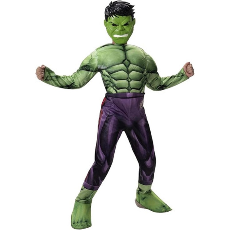 MARVEL Boys Deluxe Hulk Costume Meduim Child (8-10)