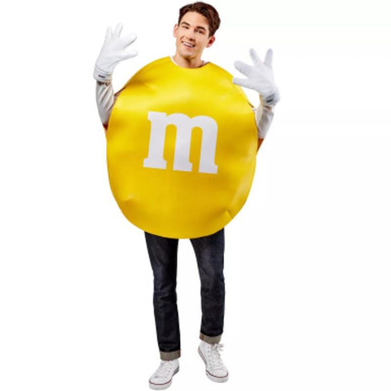 Rubies M&M's Yellow Adult Unisex Costume Yellow One Size Fits Most