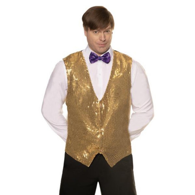 Sequin Vest - Gold Gold One Size Fits Most