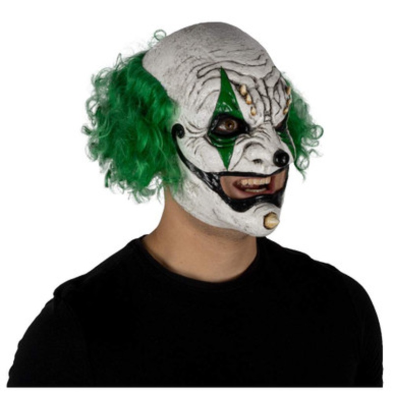 Prankster clown green mask