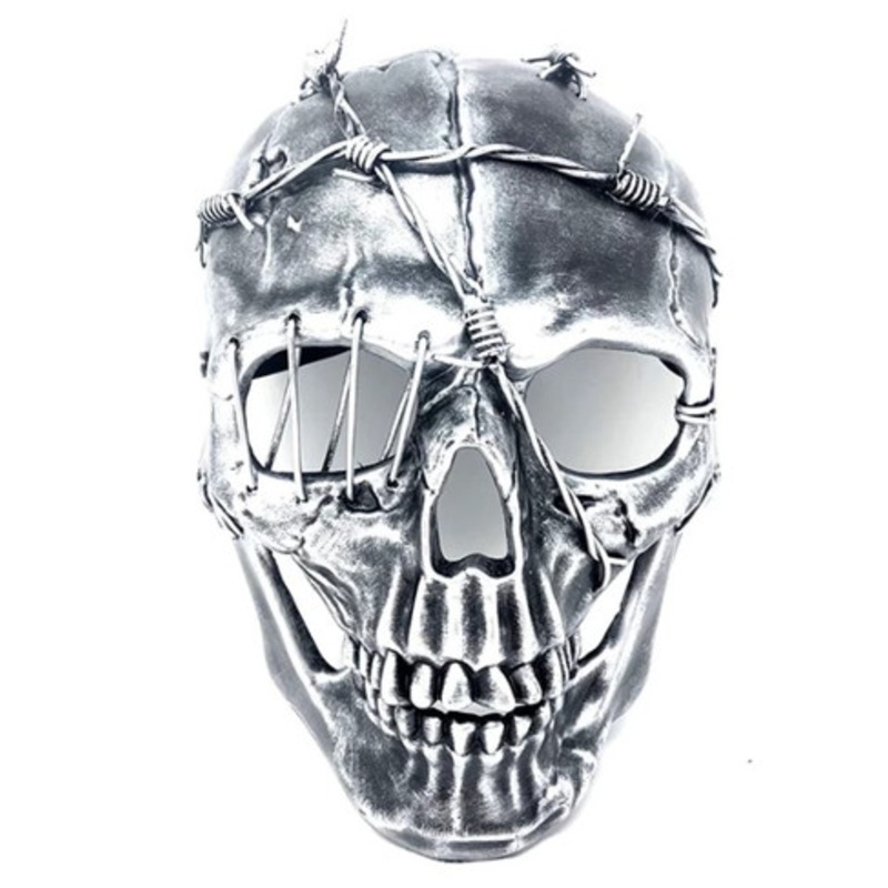 Steampunk Style Metallic Scary Horror Skeleton Mask for Halloween Costume Cosplay Party