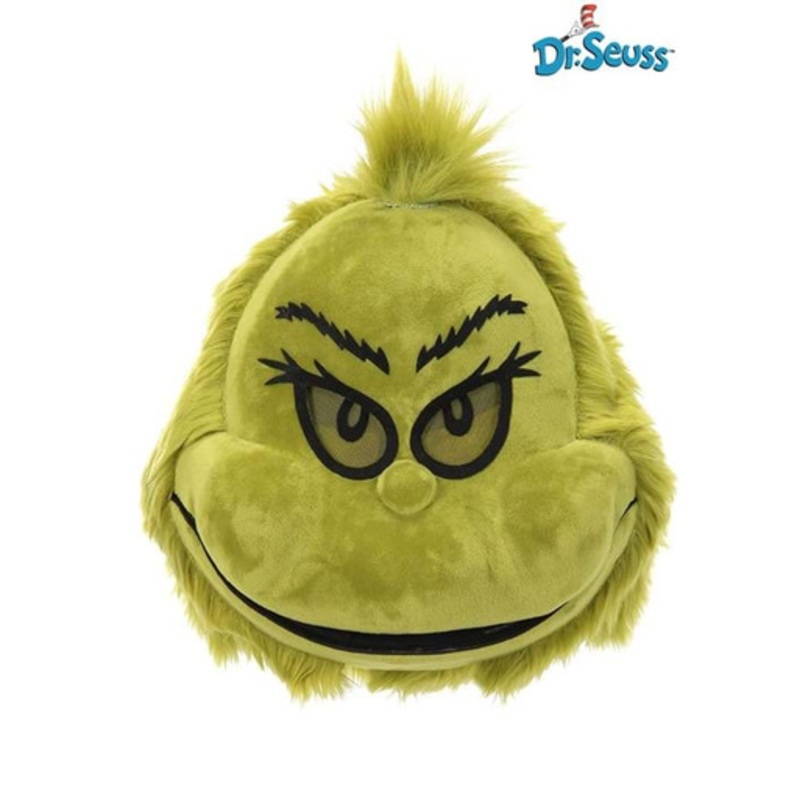 The Grinch Plush Mouth Mover Mask Lime Green