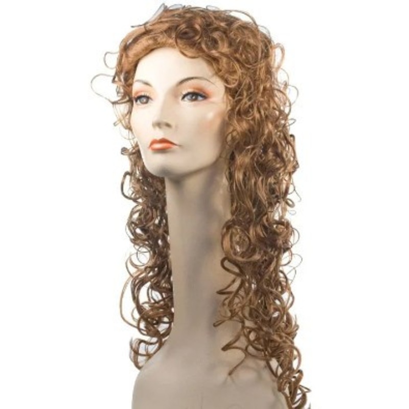 EX510 Extra Long Curly Wig by Lacey Costume Strawberry Blonde