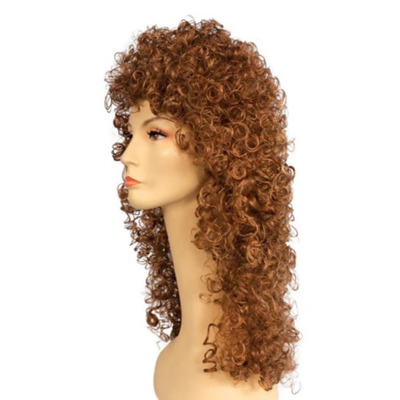 Plabo XL Long Thick Curly Wig by Lacey Costume Light Chestnut Brown
